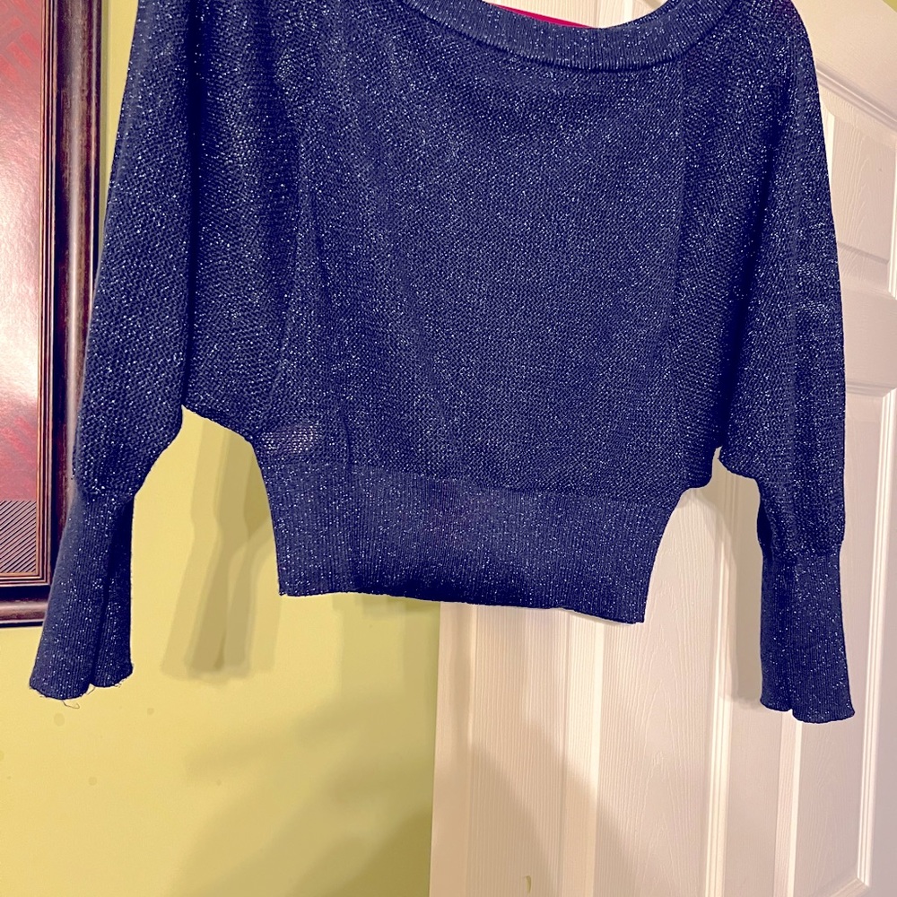 Sparkling blue crop top